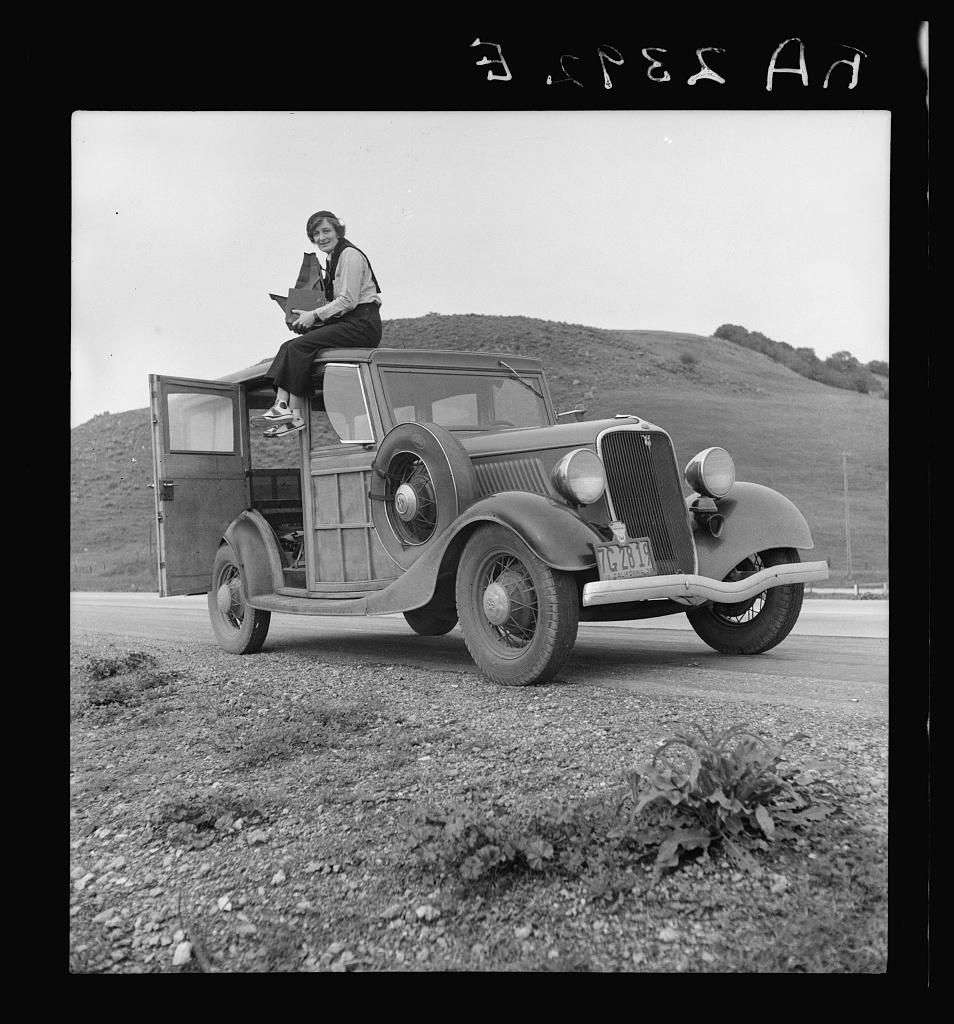 Dorothea Lange Library of Congress la Lange sulla macchina 8b27245v